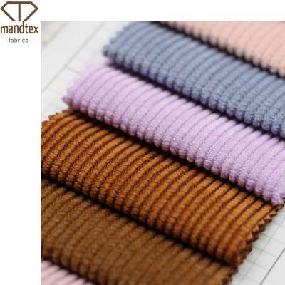 Mand Textile modern style good quality eco friendly 100% polyester thin wale micro corduroy fabric for men garments per meter