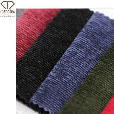 Mand Textile ready stock best selling popular micro polyester weave 28 thin wale sofa fabric brushed corduroy cloth fabric